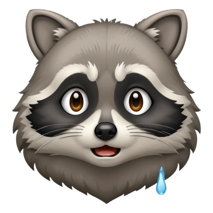 
the raccoon is crying sticker