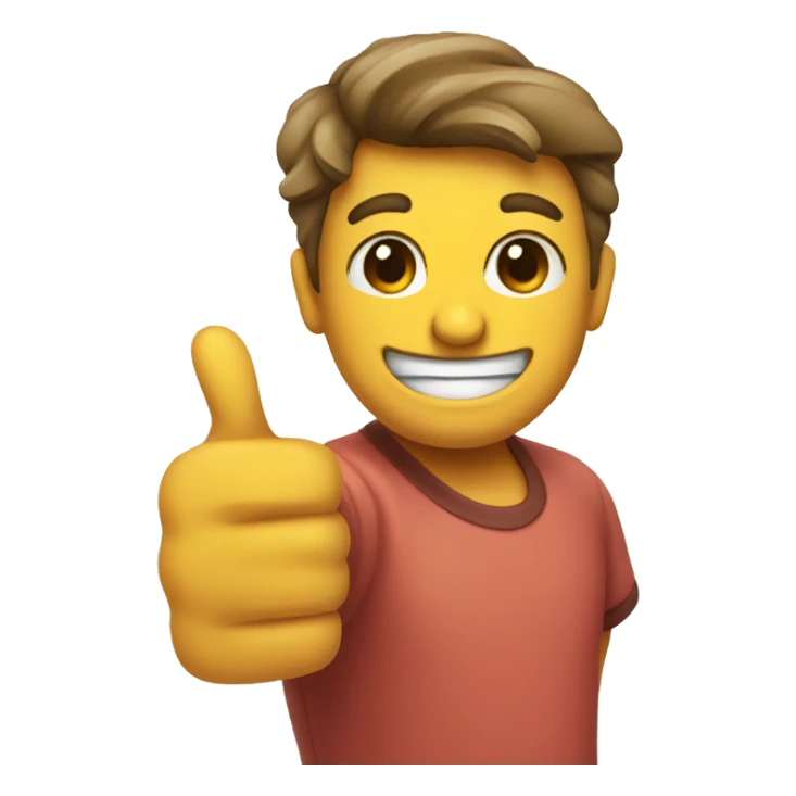 happy emoji thumbs up sticker