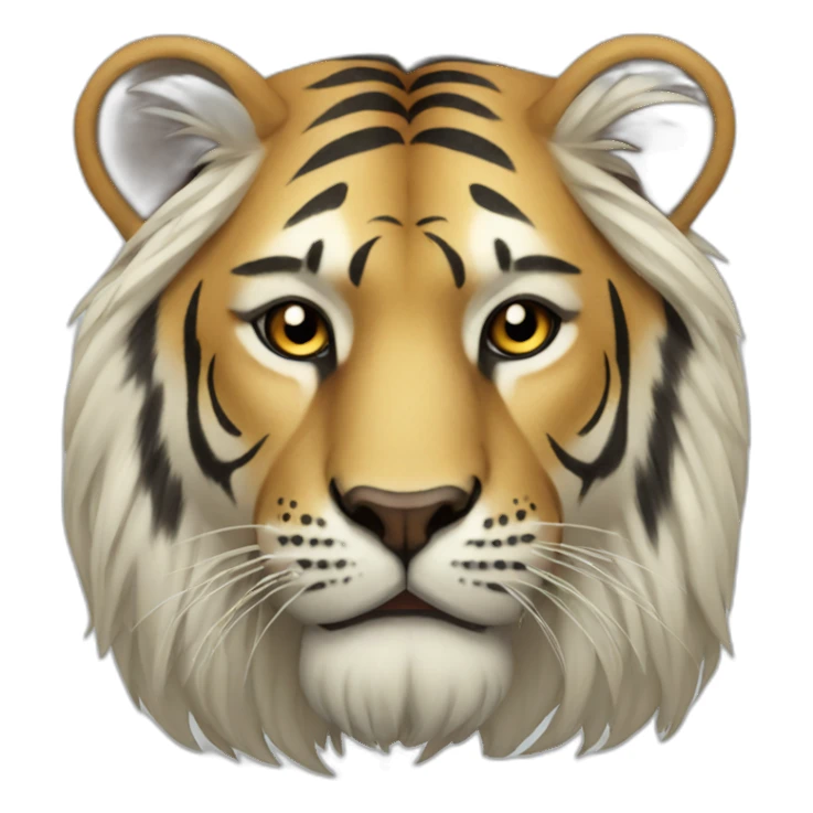 Lion tiger cross sticker