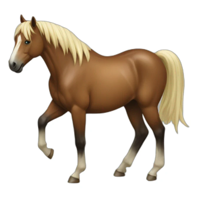 Work for education, horse sticker