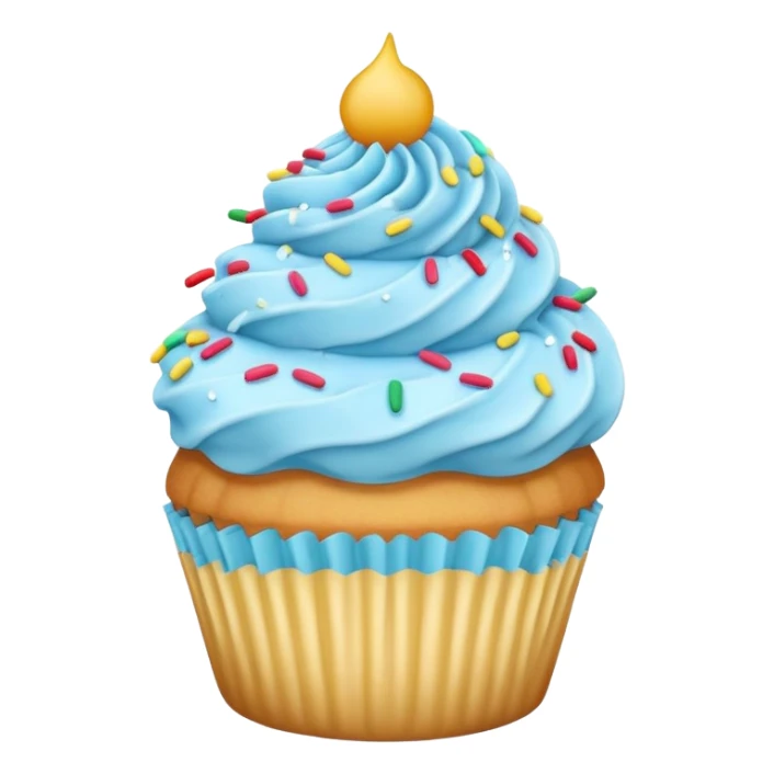 Light blue cupcake sticker