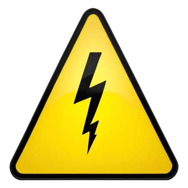 high voltage electricity lightning bolt warning sign sticker