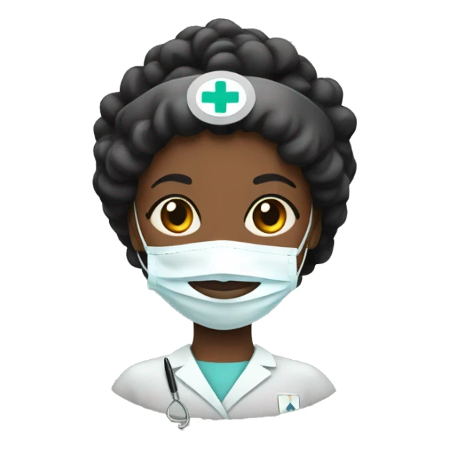 Black nurse with needle sticker