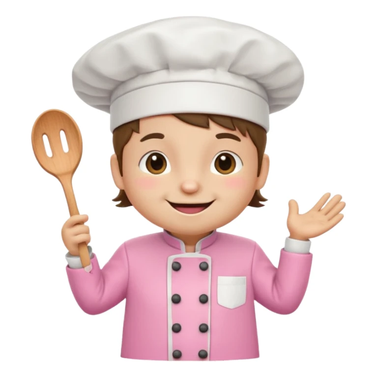 animal with pink chef costume sticker