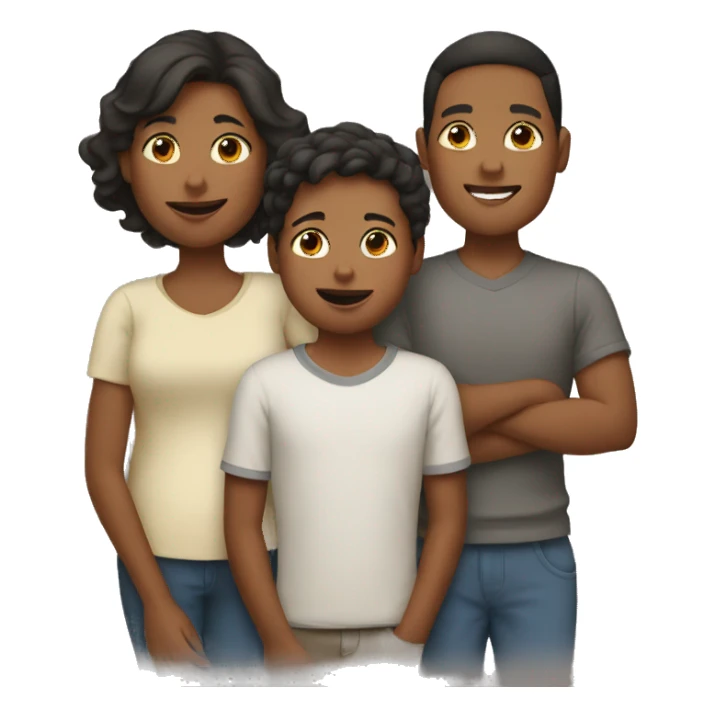 Mom with sons  sticker