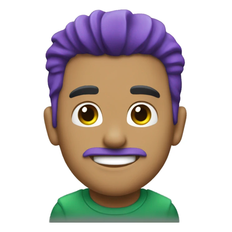 Crazon morado mas corazon verde sticker