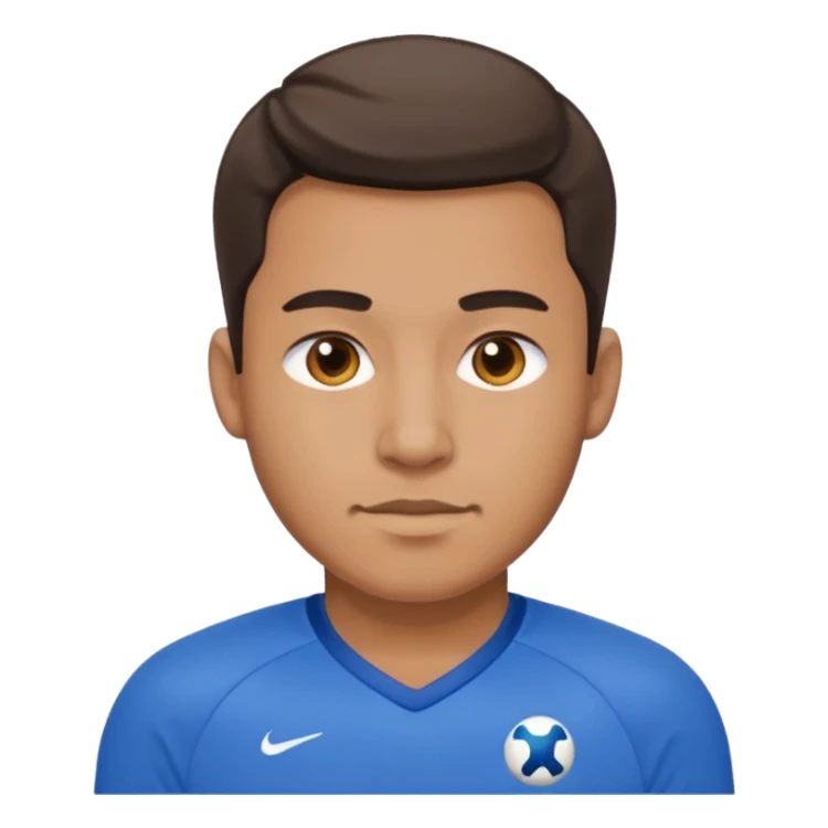 man with blue jersey sticker