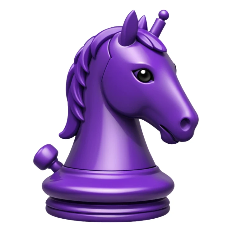 chess knight dark purple sticker