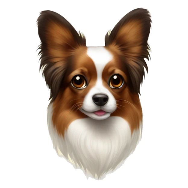 Papillon with roses sticker