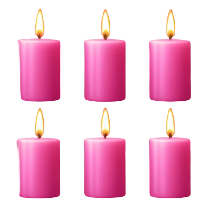 Pink valentines candles sticker
