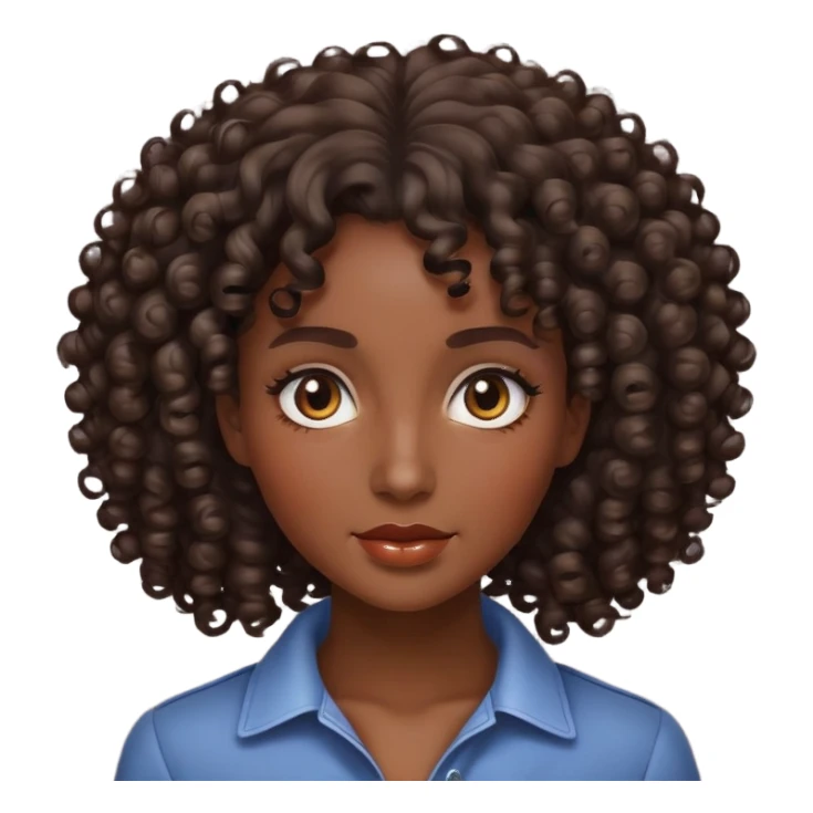 Mulher cacheada sticker