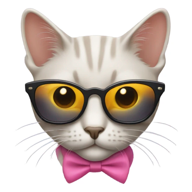 Cat with sunglasses coquette sticker