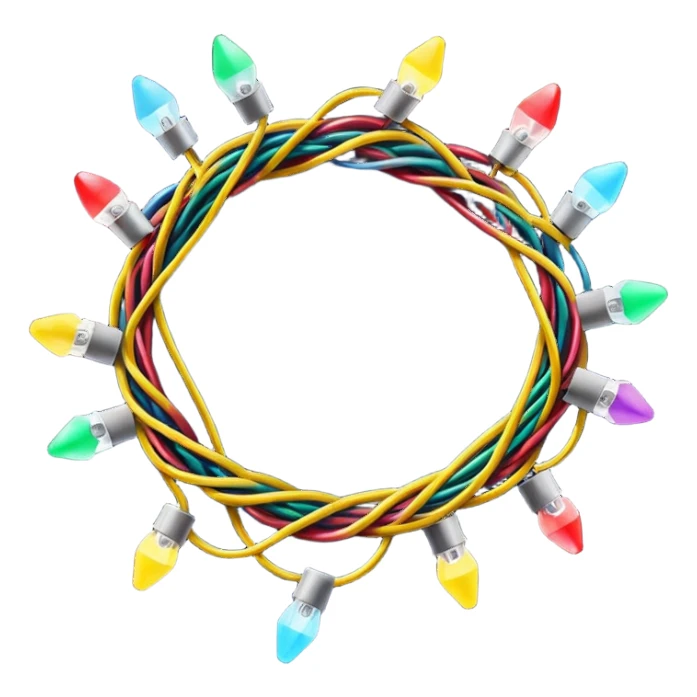 Christmas lights strand sticker