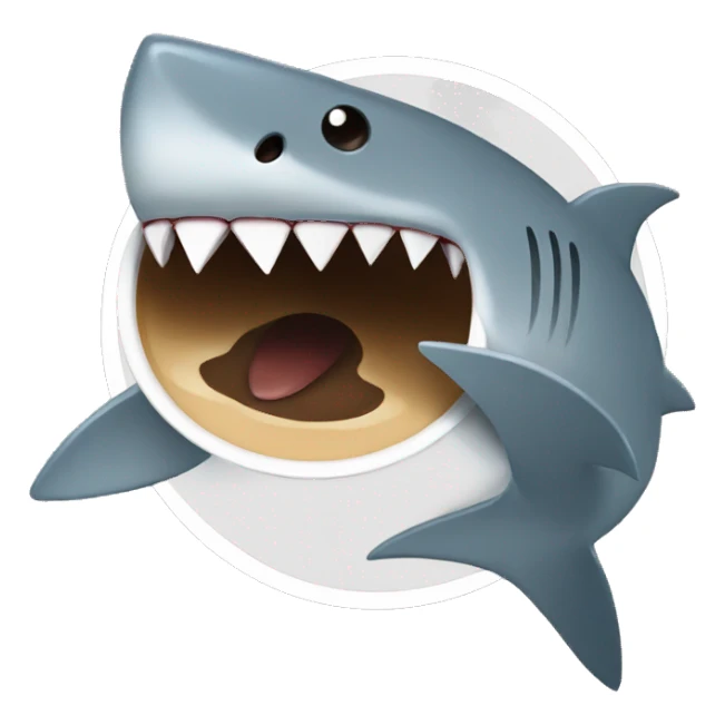 Shark wih coffee sticker