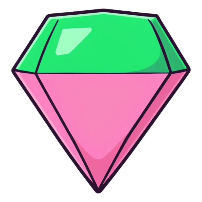 pink candy plumbob gem from The Sims sticker