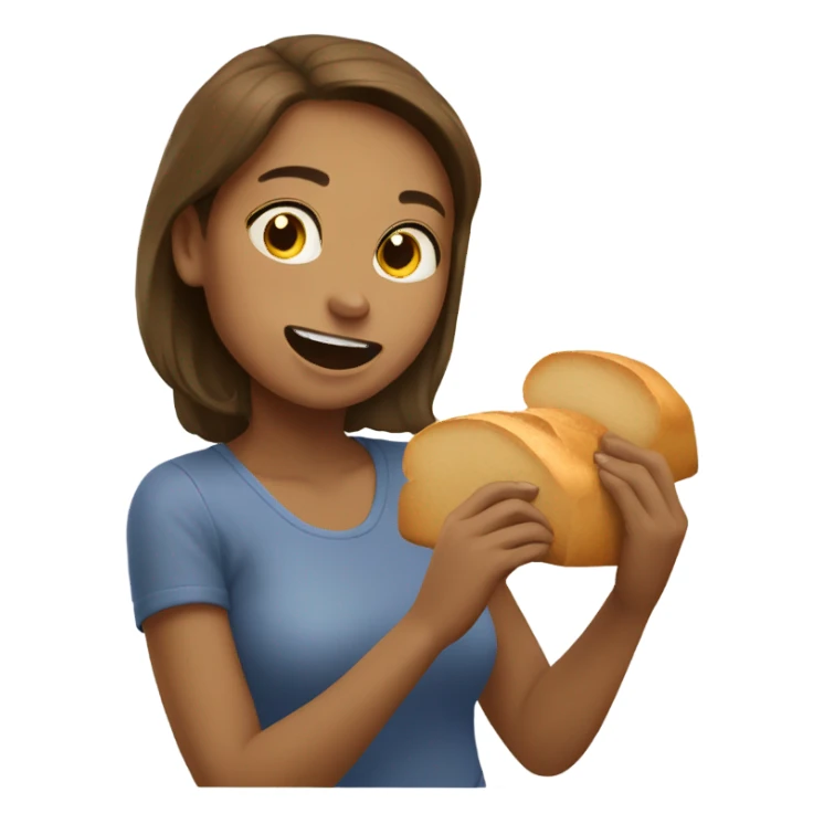 Melissa eating a loaf  sticker