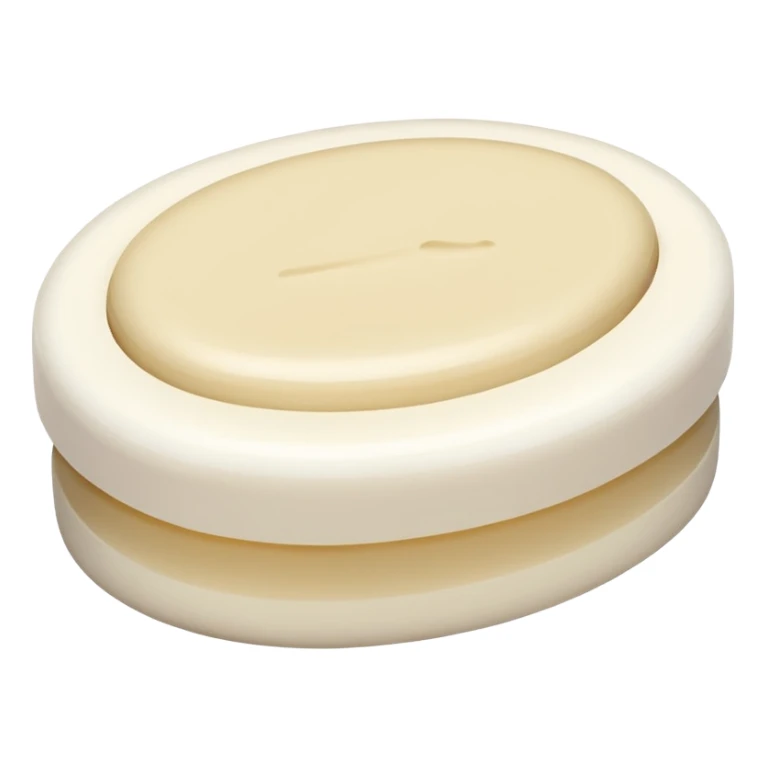 oval white soap sticker