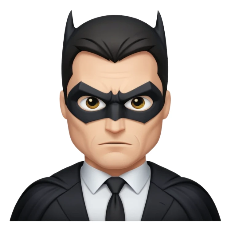 caucasian batman standing sticker