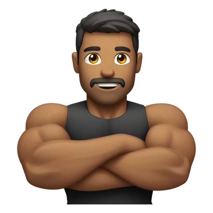 man with biceps sticker