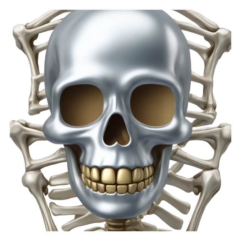 chrome skeleton sticker