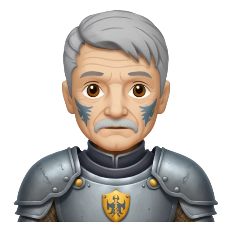 elderly tattooed knight sticker