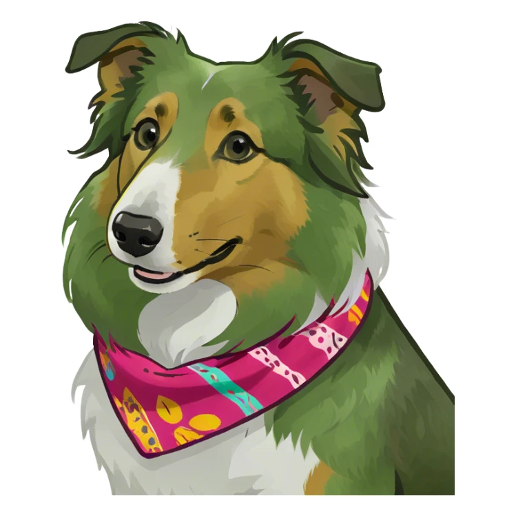 Rough collie sticker