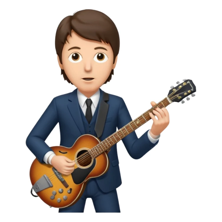Paul McCartney playing guitar suit sticker
