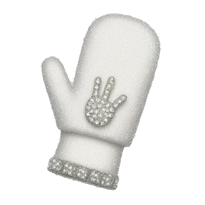 white glove with rhinestones  sticker