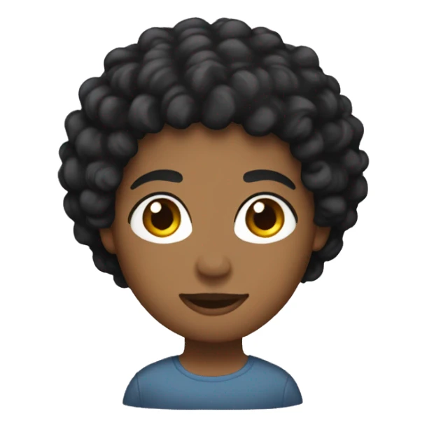 Black hair perm sticker