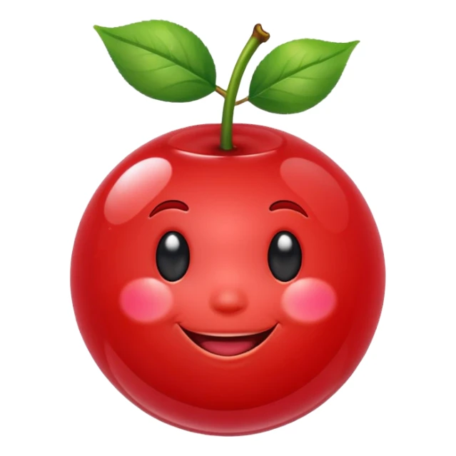 bubbles smiling cherry sticker