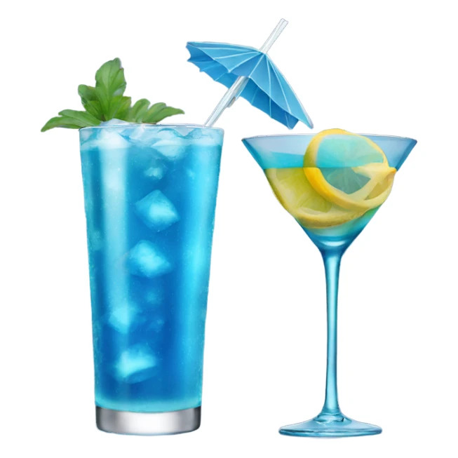 blue cocktail sticker