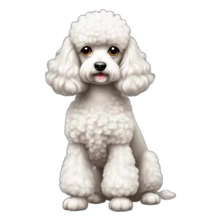 Dog Standart Poodle full body sticker