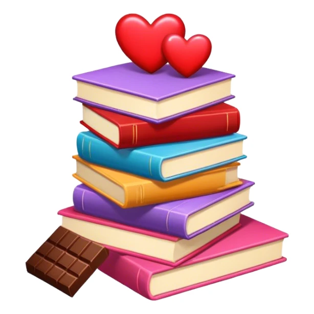romance books and chocolates sticker