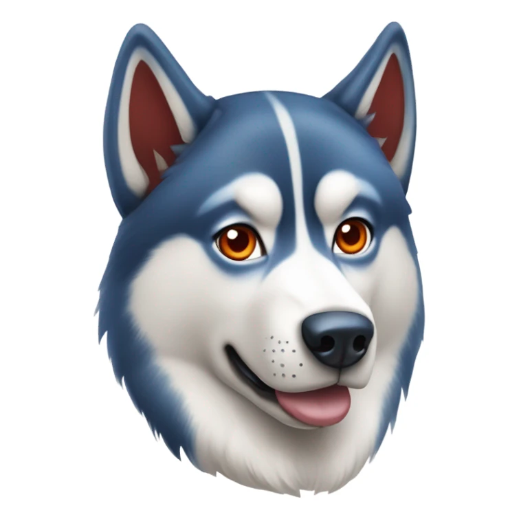 Red Siberian husky  sticker