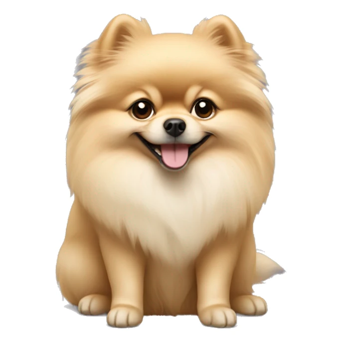 Light beige Pomeranian dog sticker