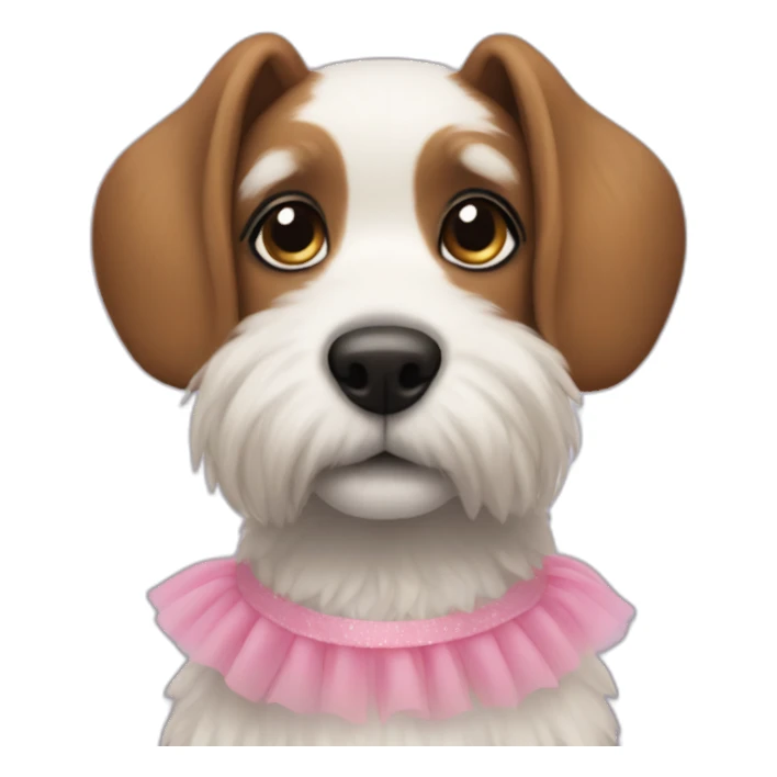 dog in tutu sticker