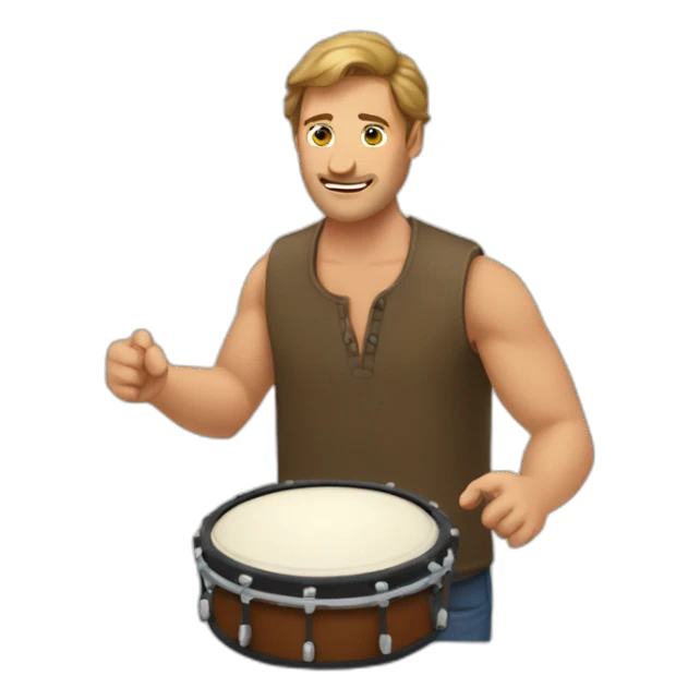 bold caucasian tambourine man sticker