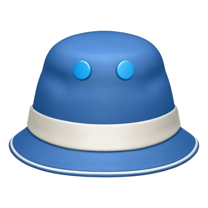 Blå dansk student hue sticker