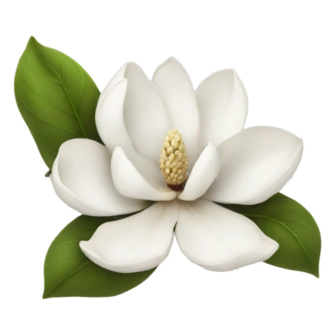 White magnolia  sticker