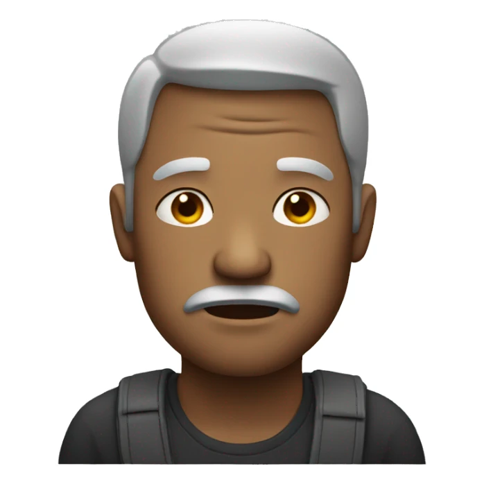 Man with annoyed face  sticker