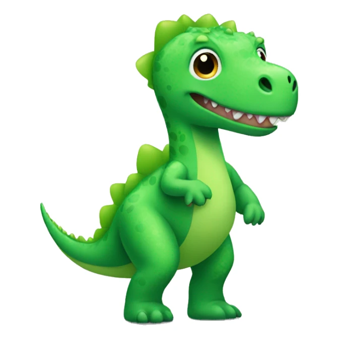 Green dinosaur in tutu sticker