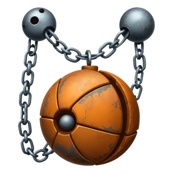 prisoner chain with ball  sticker