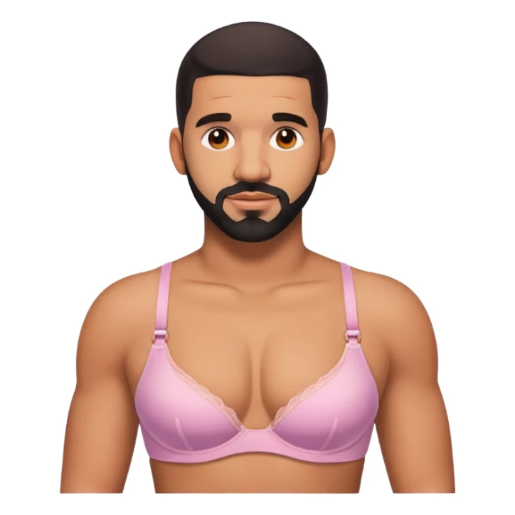 Drake wearing a bra sticker