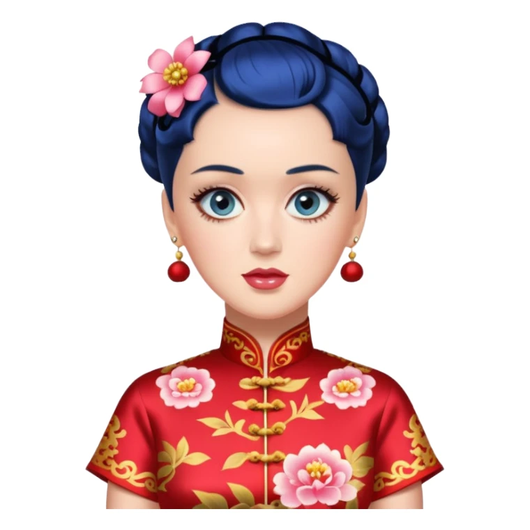 Katy Perry, wearing cheongsam sticker
