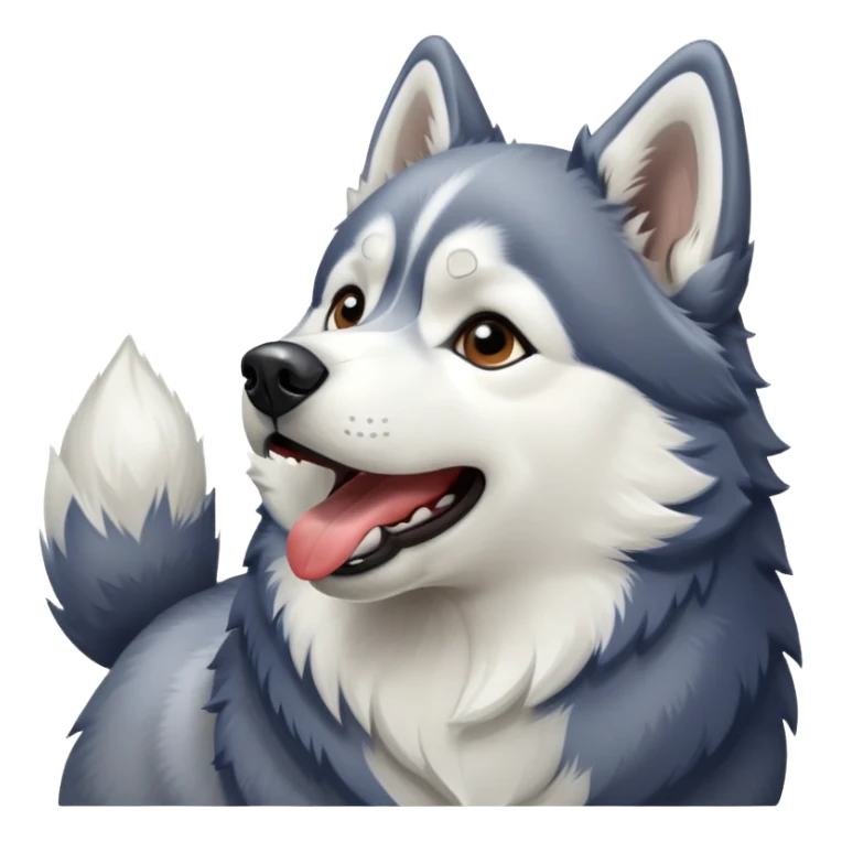 Husky howling in celebration sticker