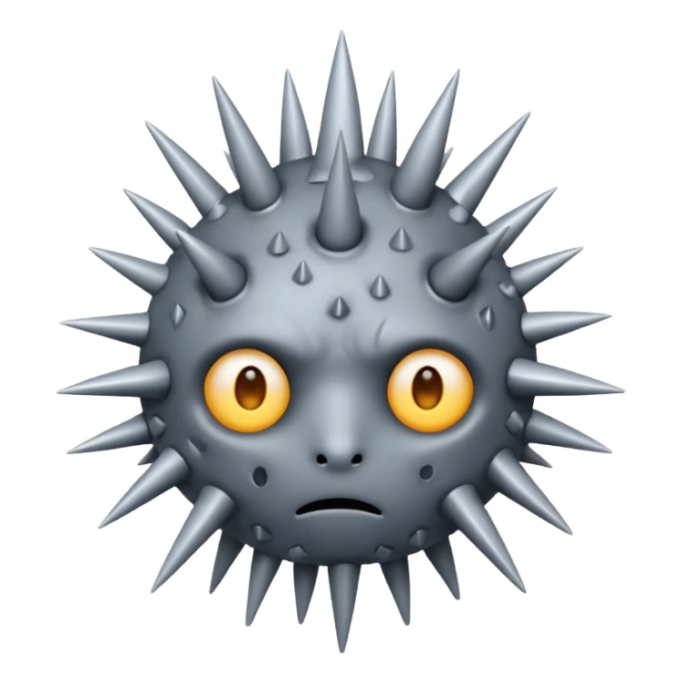 sad virus with many spike sticker