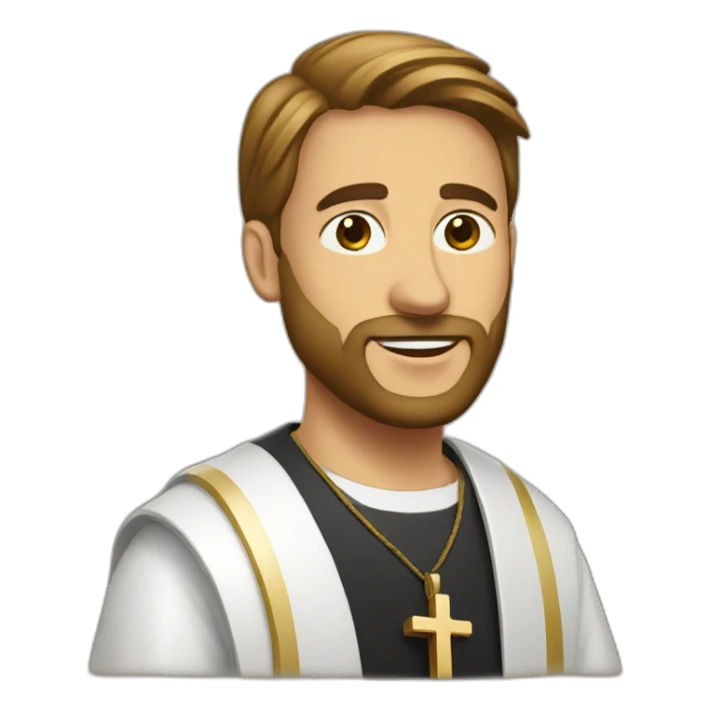 christian with catholic cross sticker