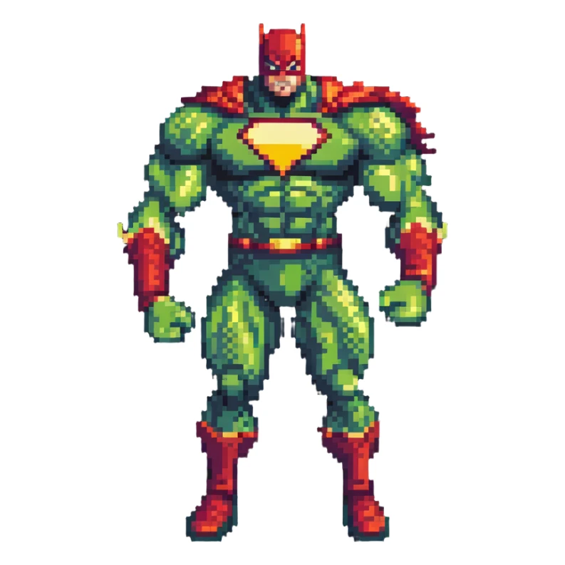 superhero with growth and shape-shifting powers sticker