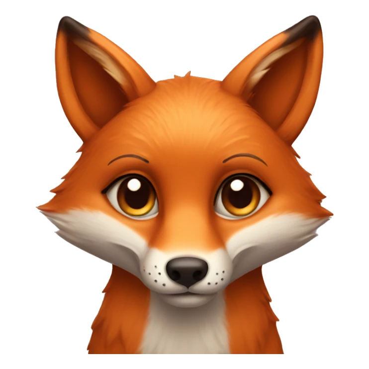Fox with heart eyes sticker