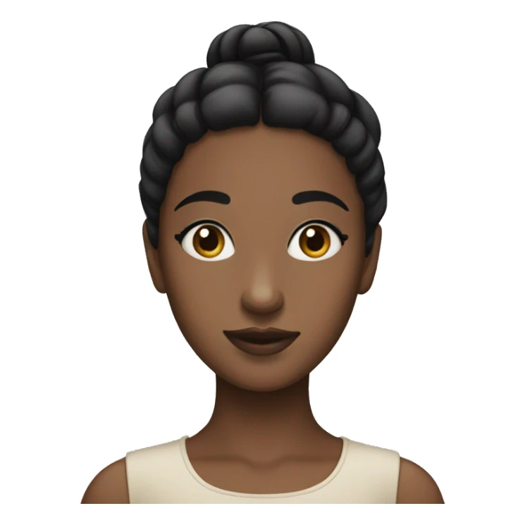 Girl with two black buns  sticker